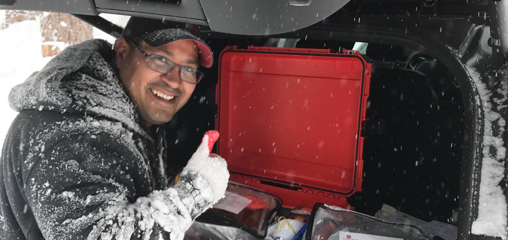 Team Emergency Case went out to Big Bear, CA to test out some gear in the snow. We got just that and more! Temperatures dropped to 14 degrees and our car got covered in snow, letting us test gear in more extreme conditions than planned. See how Emergency Case can better prepare you!